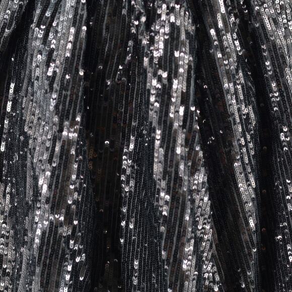 Nichole Lynel Women Black Sequined Party Cocktail Glam Bubble Mini Skirt Size XL - Picture 5 of 6